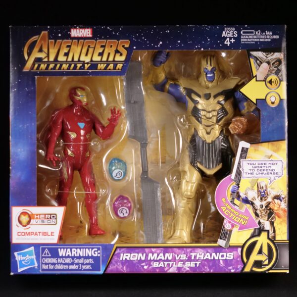 Marvel Avengers Infinity War – Iron Man vs. Thanos Battle Set (Hero Vision Compatible)