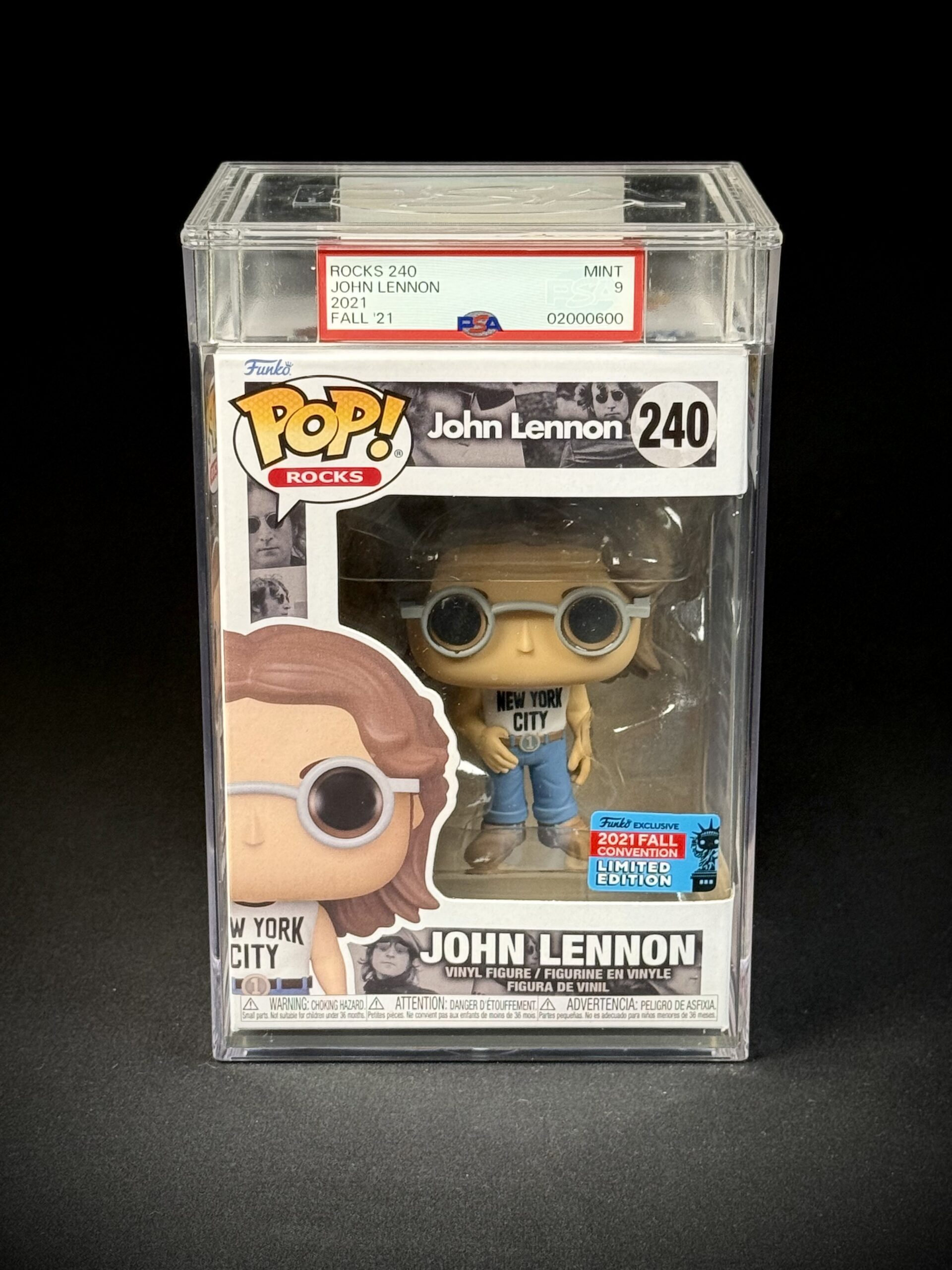 Funko Pop! Rocks #240 John Lennon NYC (PSA Mint 9 - 2021 Fall Convention LE) - Image 2