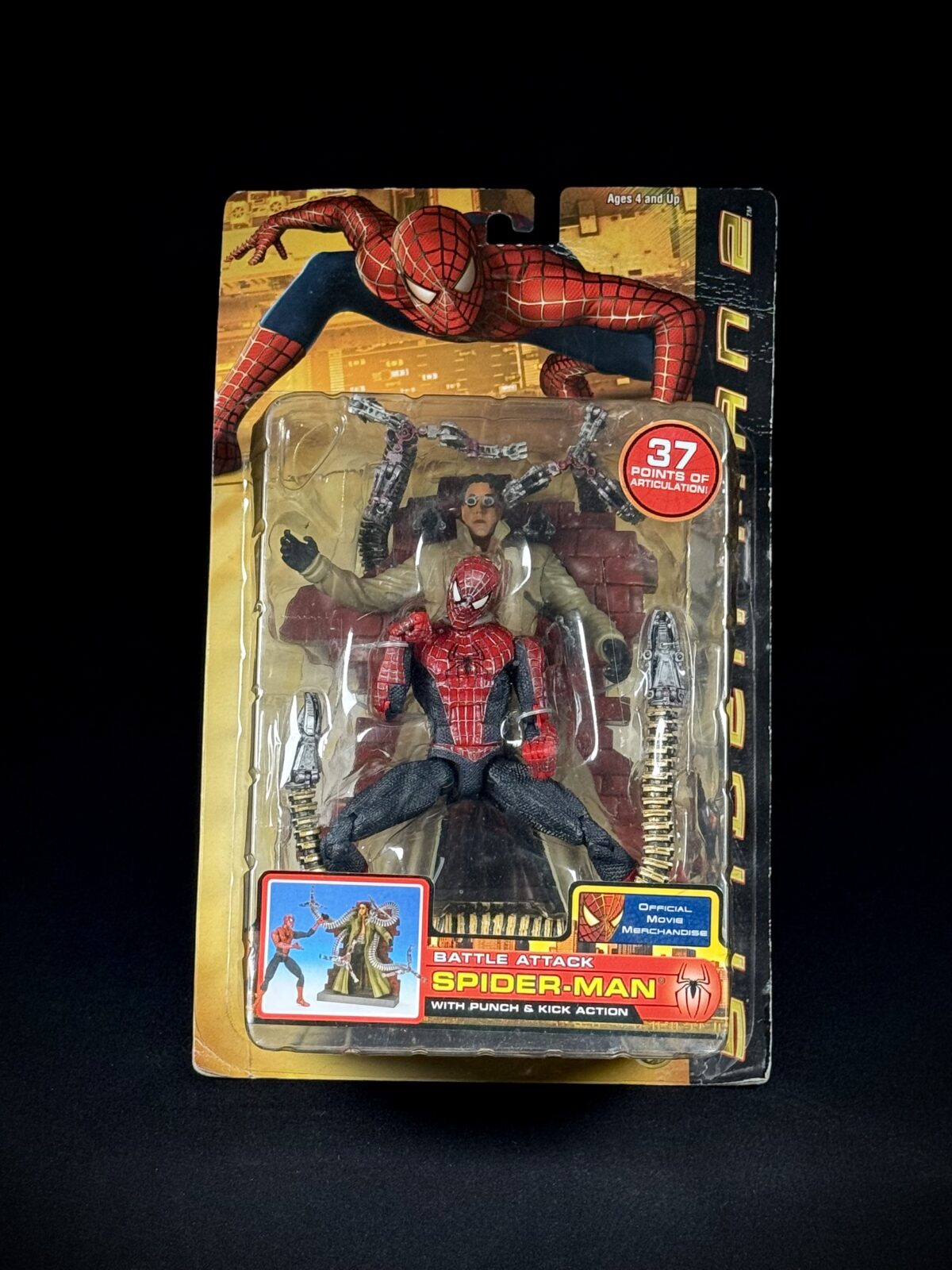 Spider-Man 2 Battle Attack Spider-Man Figure - Toy Biz (2004)