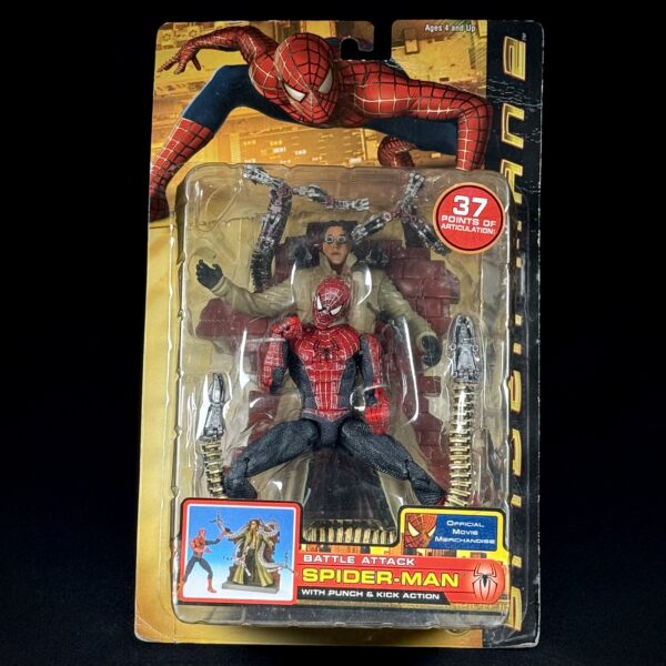 Spider-Man 2 Battle Attack Spider-Man Figure - Toy Biz (2004)