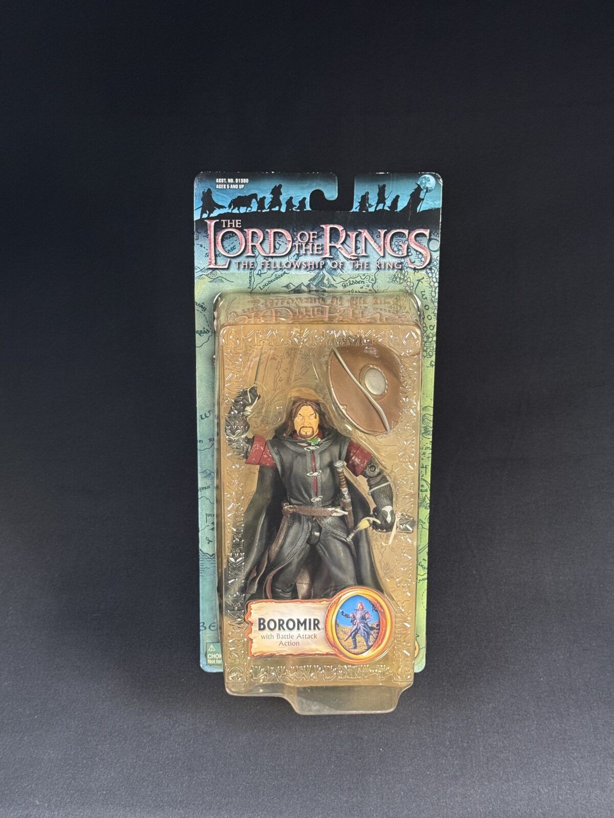 Boromir with Battle Attack Action - Lord of the Rings: Fellowship of the Ring (Toy Biz 2001)