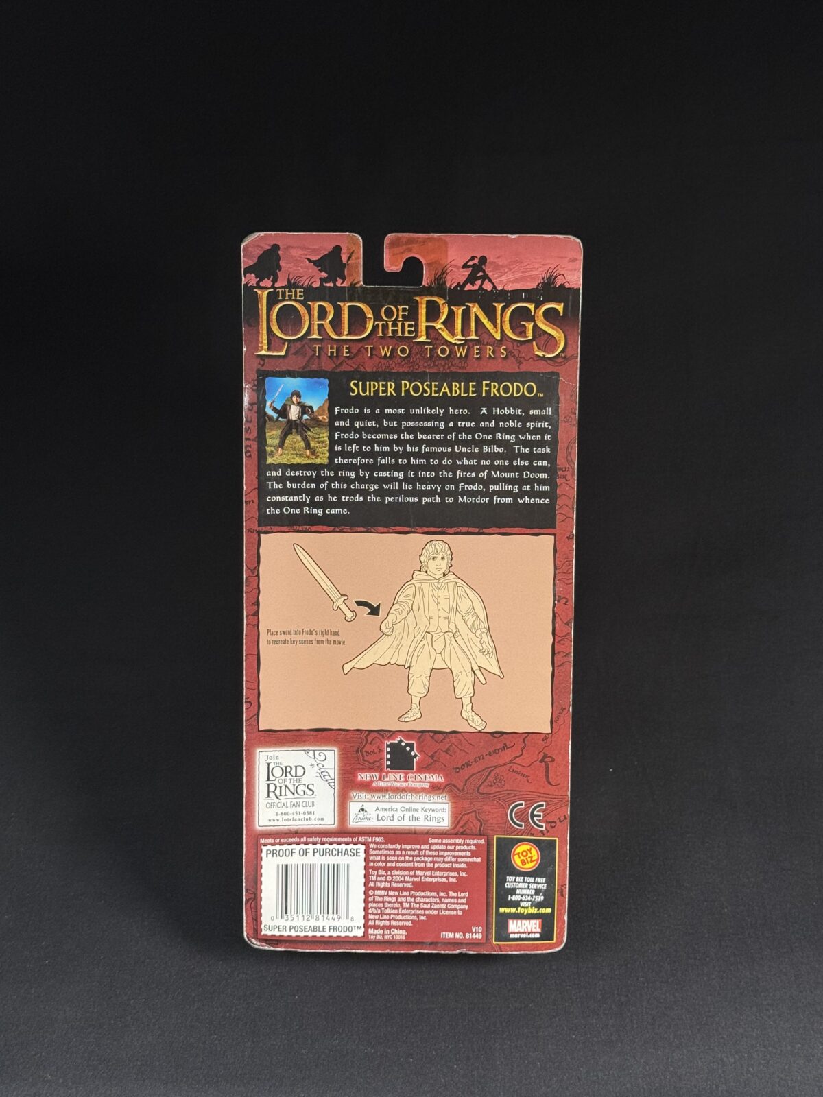 Super Poseable Frodo - Lord of the Rings: The Two Towers (Toy Biz 2002) - Image 2