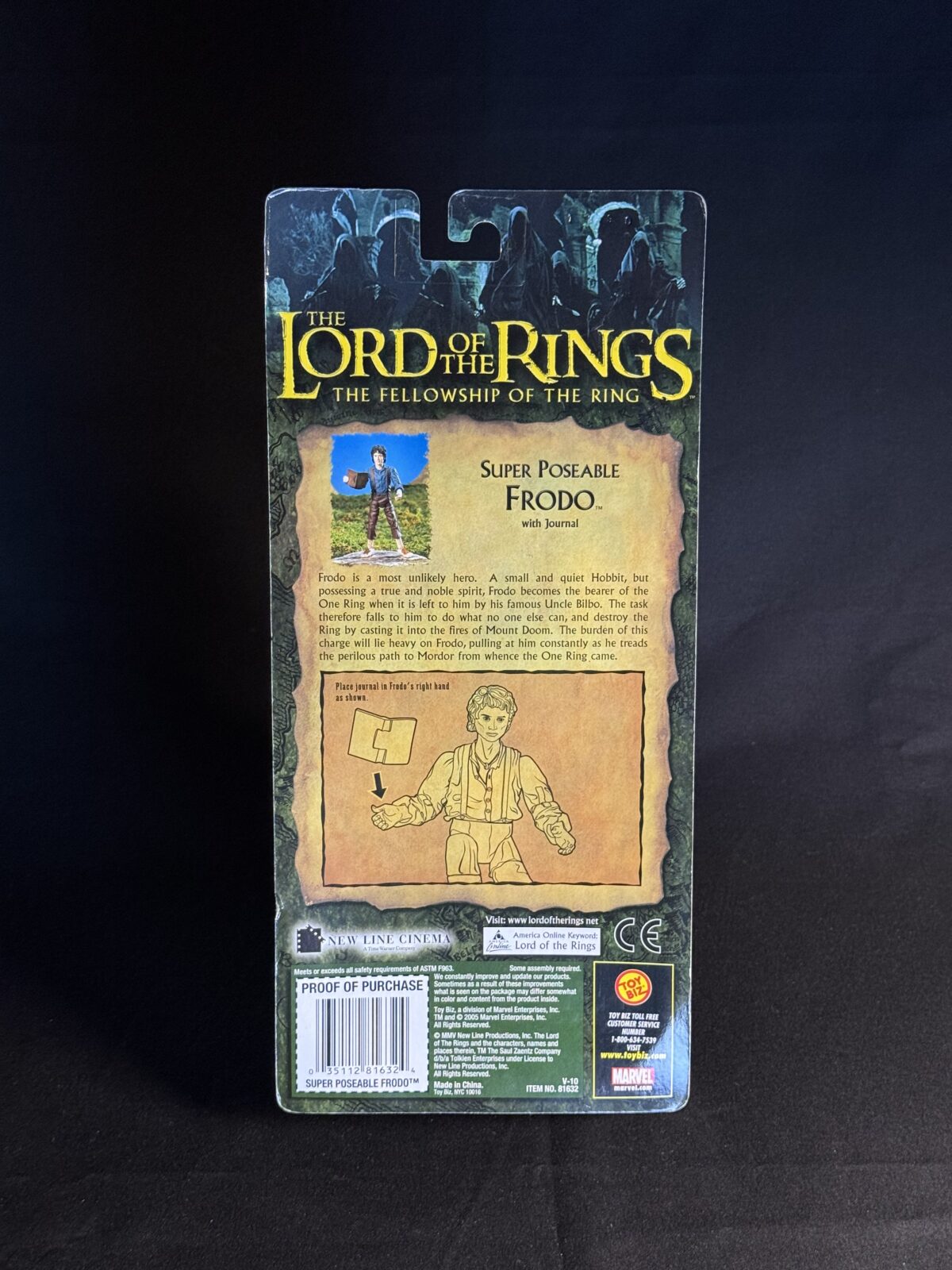 Super Poseable Frodo (with Journal) – The Fellowship of the Ring (Toy Biz) - Image 2