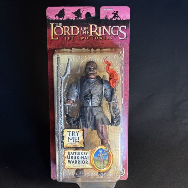 Battle Cry Uruk-hai Warrior (with Electronic Sounds) – The Two Towers (Toy Biz)