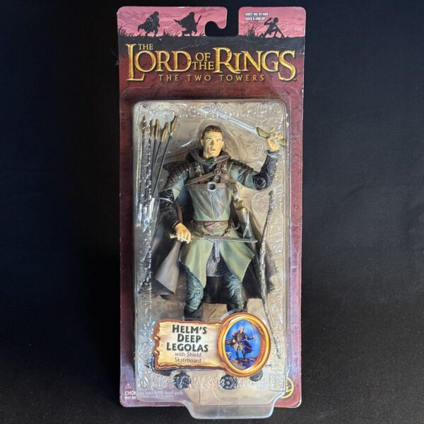 Helm’s Deep Legolas (with Shield Skateboard) – The Two Towers (Toy Biz)