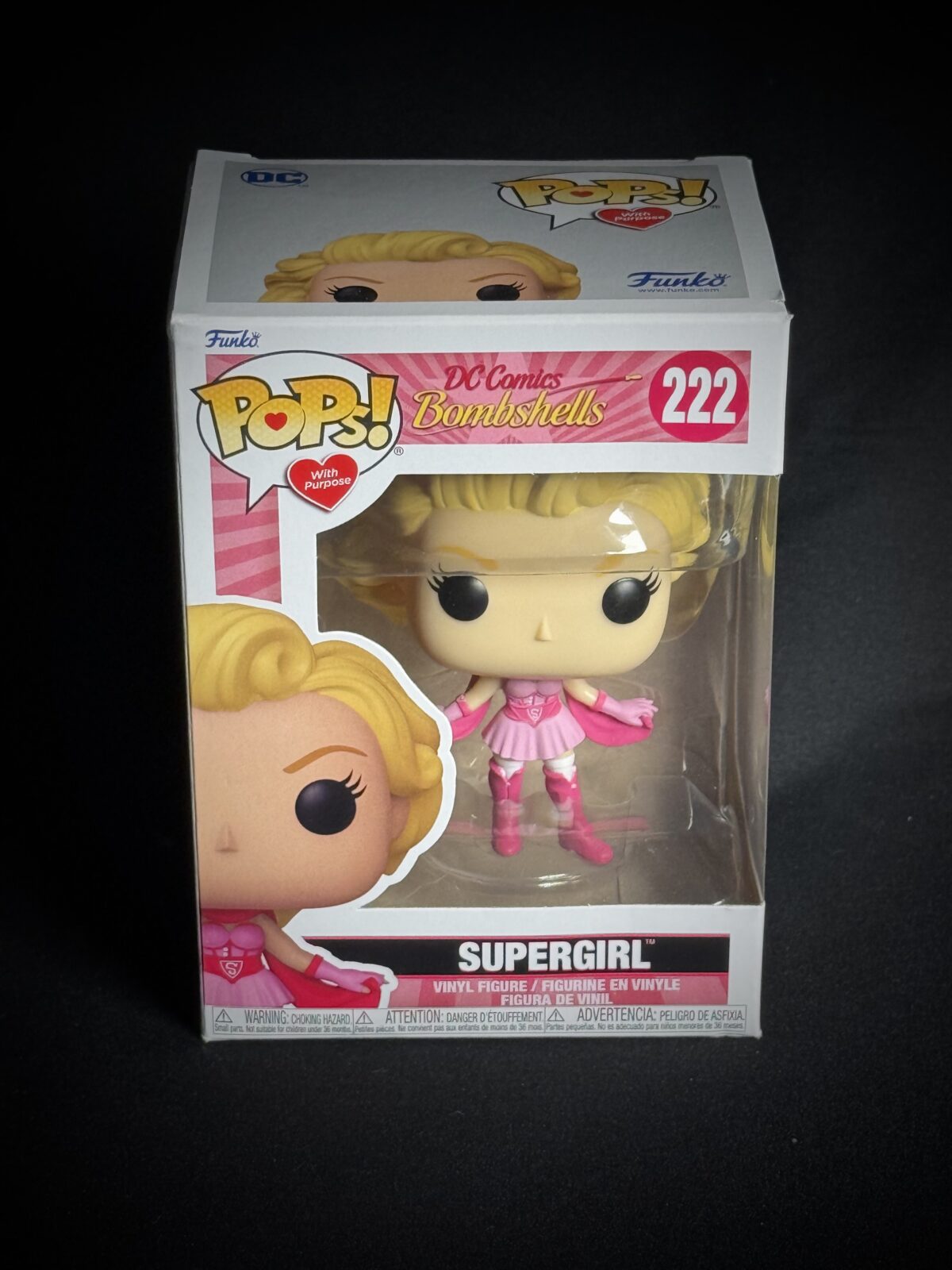Funko Pop! Supergirl #222 (DC Comics Bombshells, With Purpose, Pink)