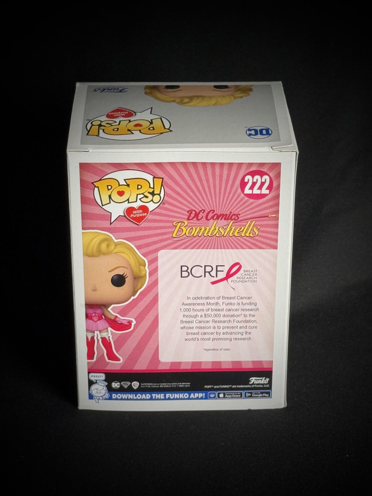 Funko Pop! Supergirl #222 (DC Comics Bombshells, With Purpose, Pink) - Image 2