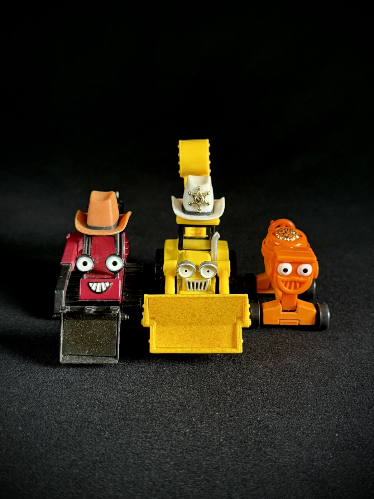Bob the Builder Diecast Cowboy Lot (Sheriff Scoop, Cowboy Travis, Dizzy) - Rare Set of 3