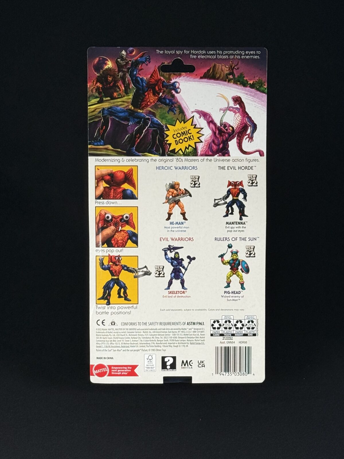 Masters of the Universe Origins Mantenna (Evil Spy with the Pop Out Eyes!) - Image 2