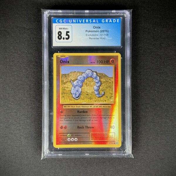 2016 Pokémon Onix Evolutions 61/108 Reverse Holo (CGC 8.5)