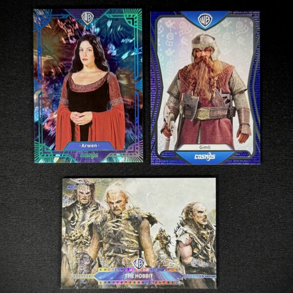 Lot of 3 Warner Bros. LOTR / The Hobbit Foil Cards (Gimli, Arwen, Orcs)