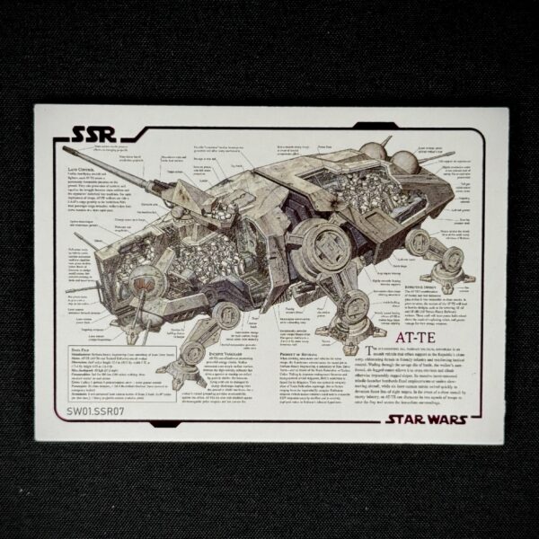 Star Wars AT-TE Schematic Collector Card