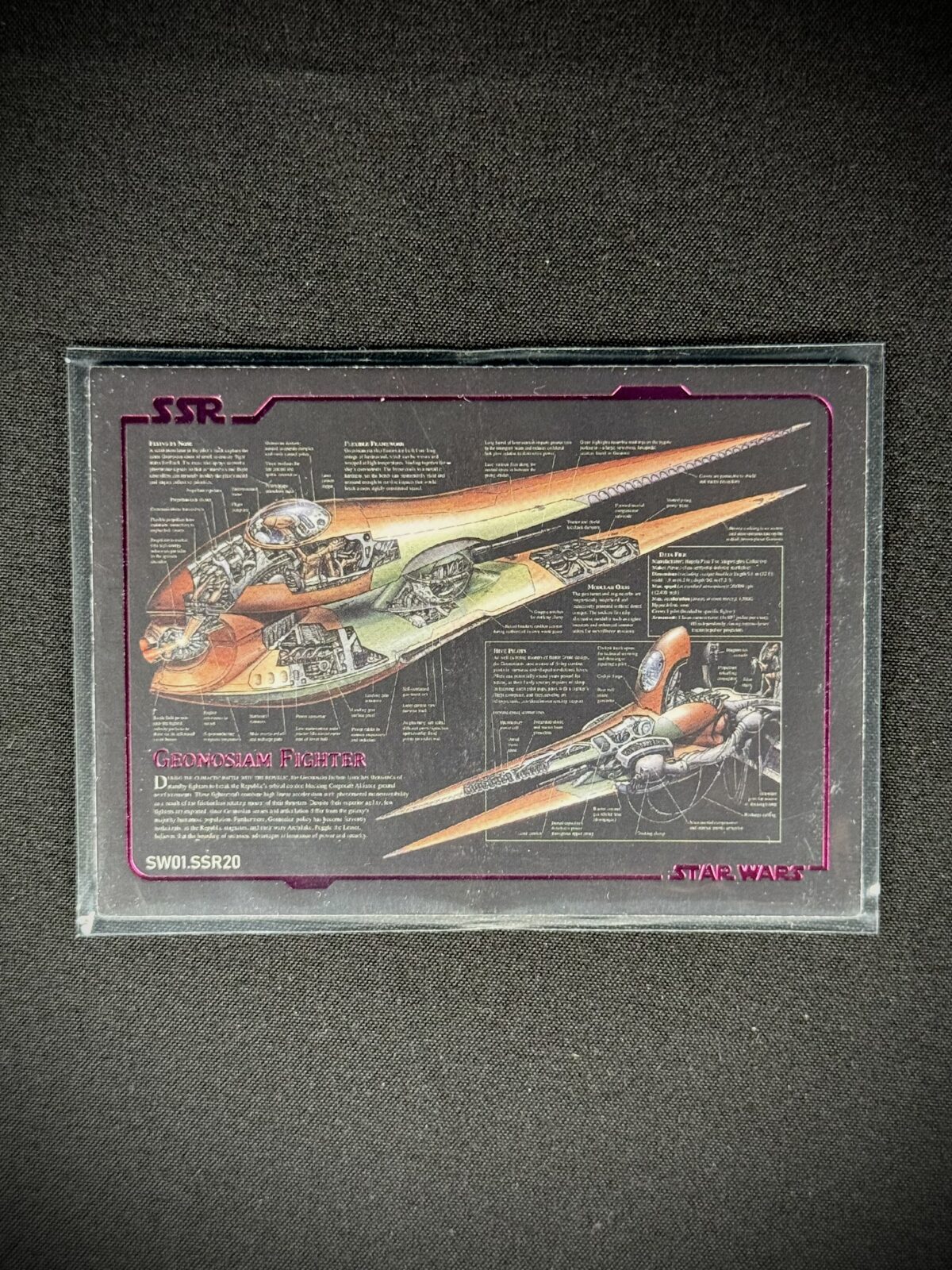 Star Wars SR Foil Collector Card (Geonosian Fighter, Step Inn Card Games)