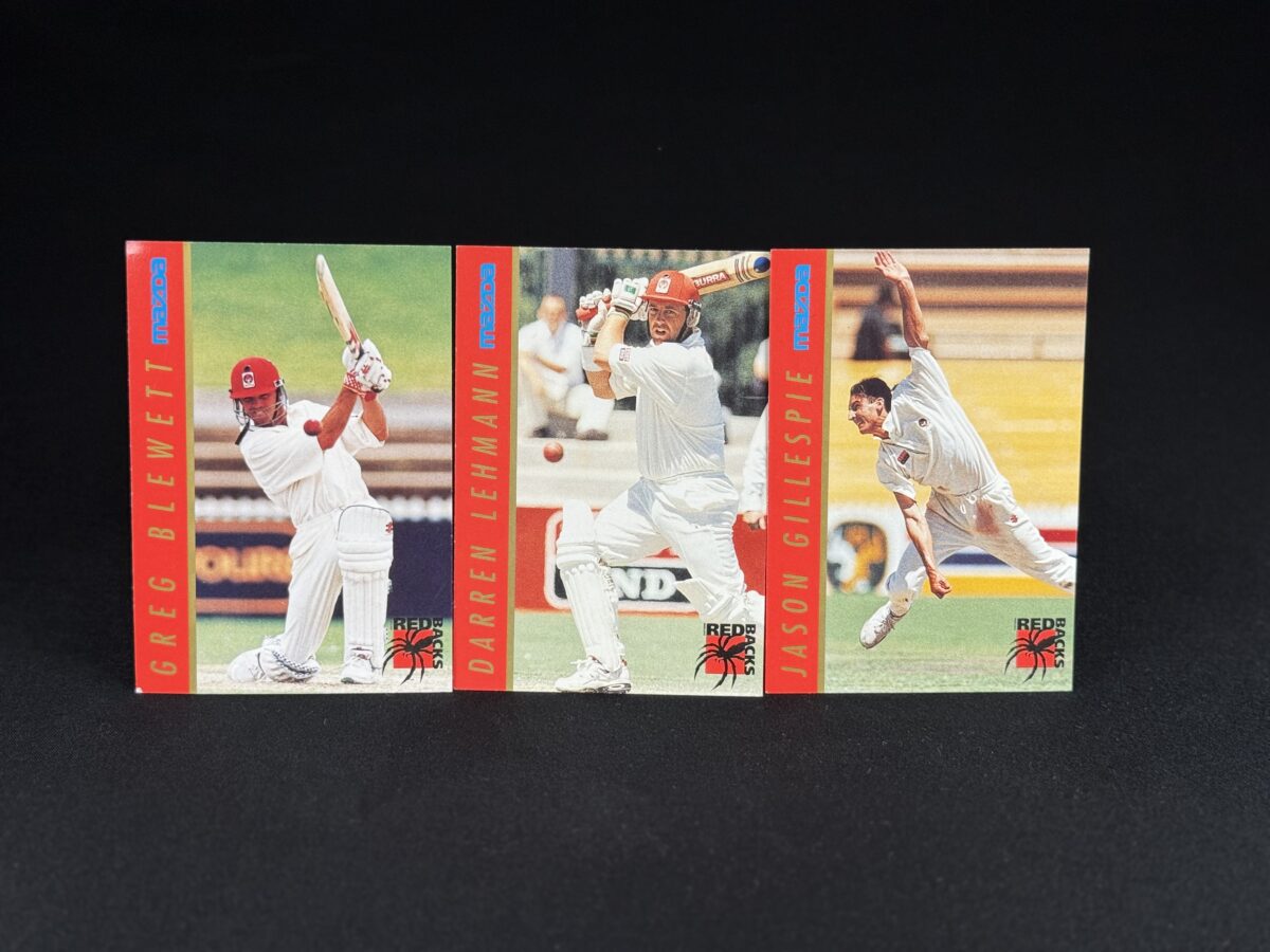 1996-97 Mazda Southern Redbacks 3‑Card Lot (Greg Blewett / Darren Lehmann / Jason Gillespie)