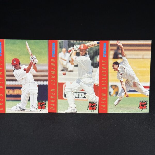 1996-97 Mazda Southern Redbacks 3‑Card Lot (Greg Blewett / Darren Lehmann / Jason Gillespie)