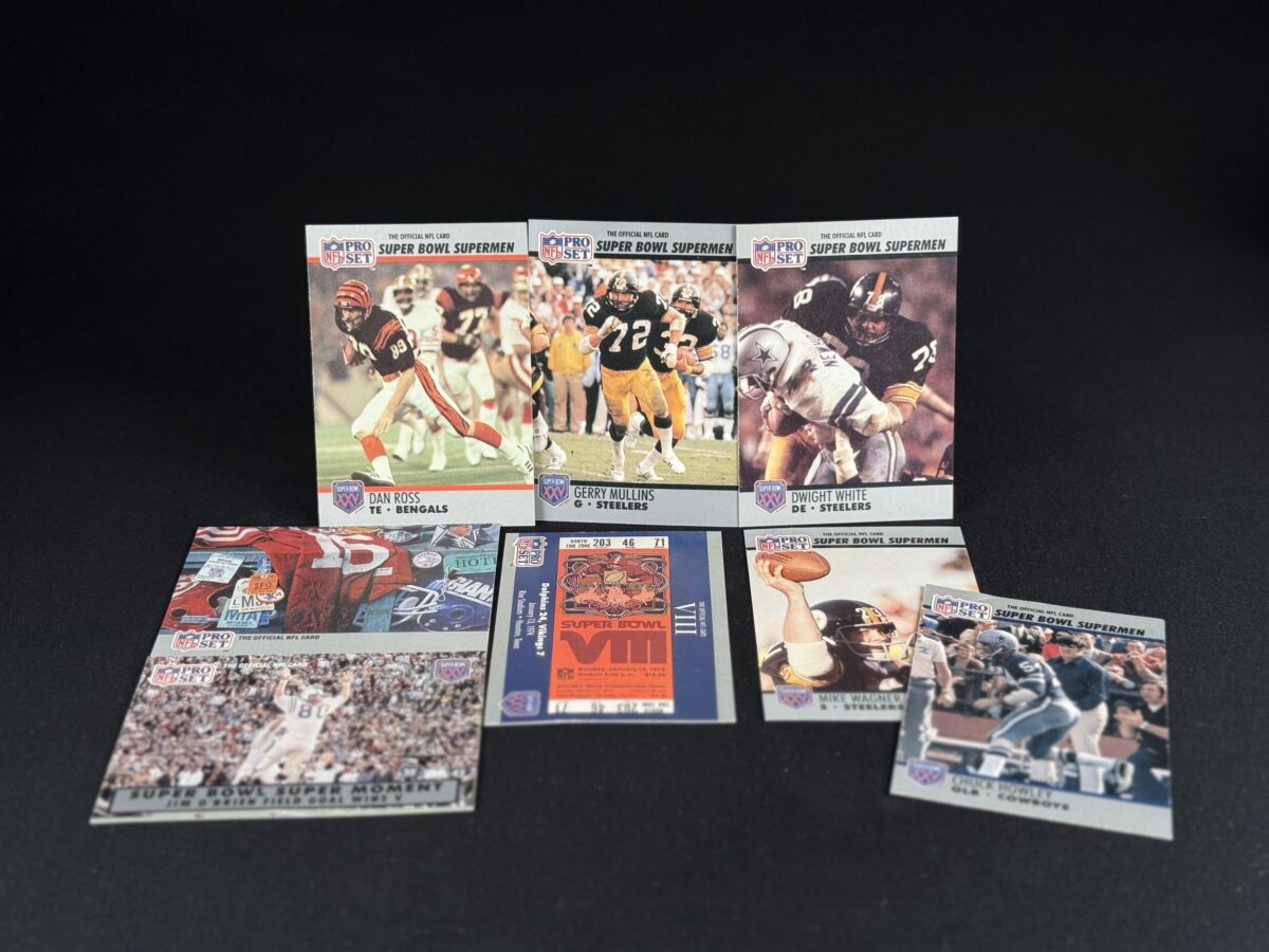 1990 Pro Set “Super Bowl Supermen” 8‑Card Lot