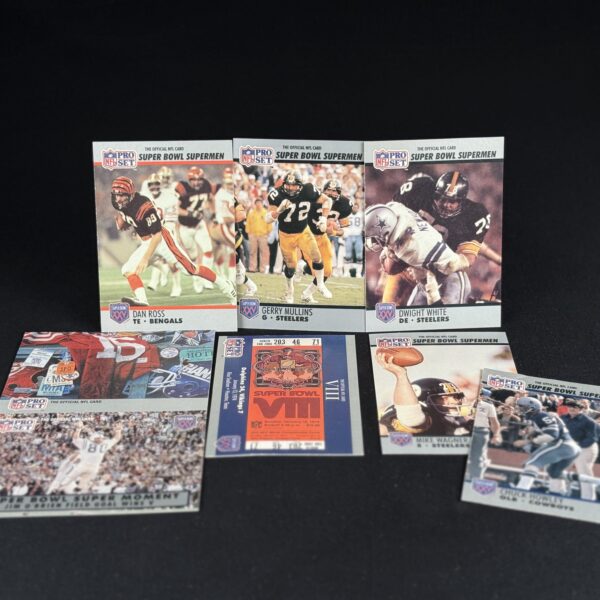 1990 Pro Set “Super Bowl Supermen” 8‑Card Lot