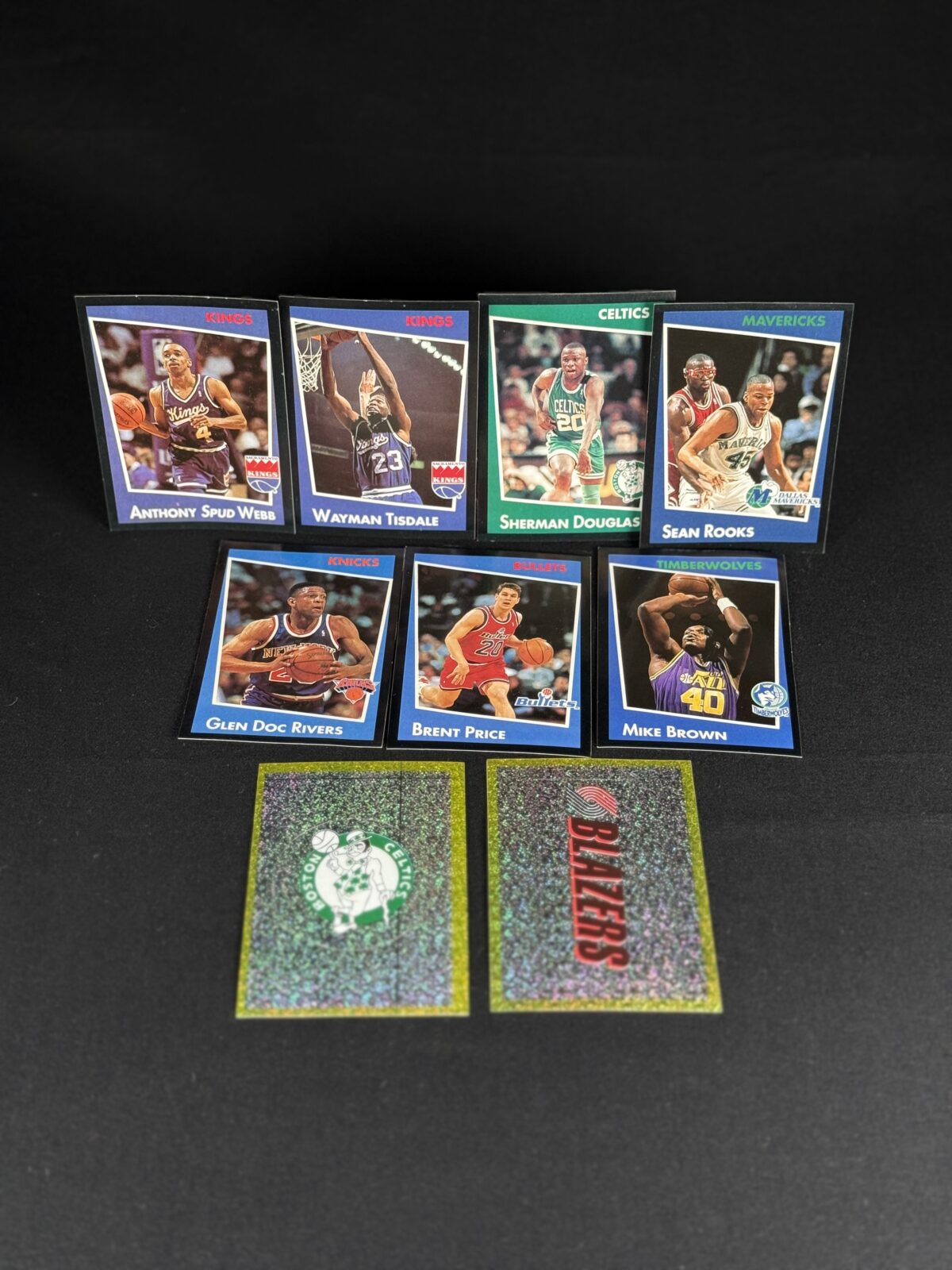 1993‑94 Panini NBA Sticker Lot (9 Stickers inc. Celtics & Blazers Foils)