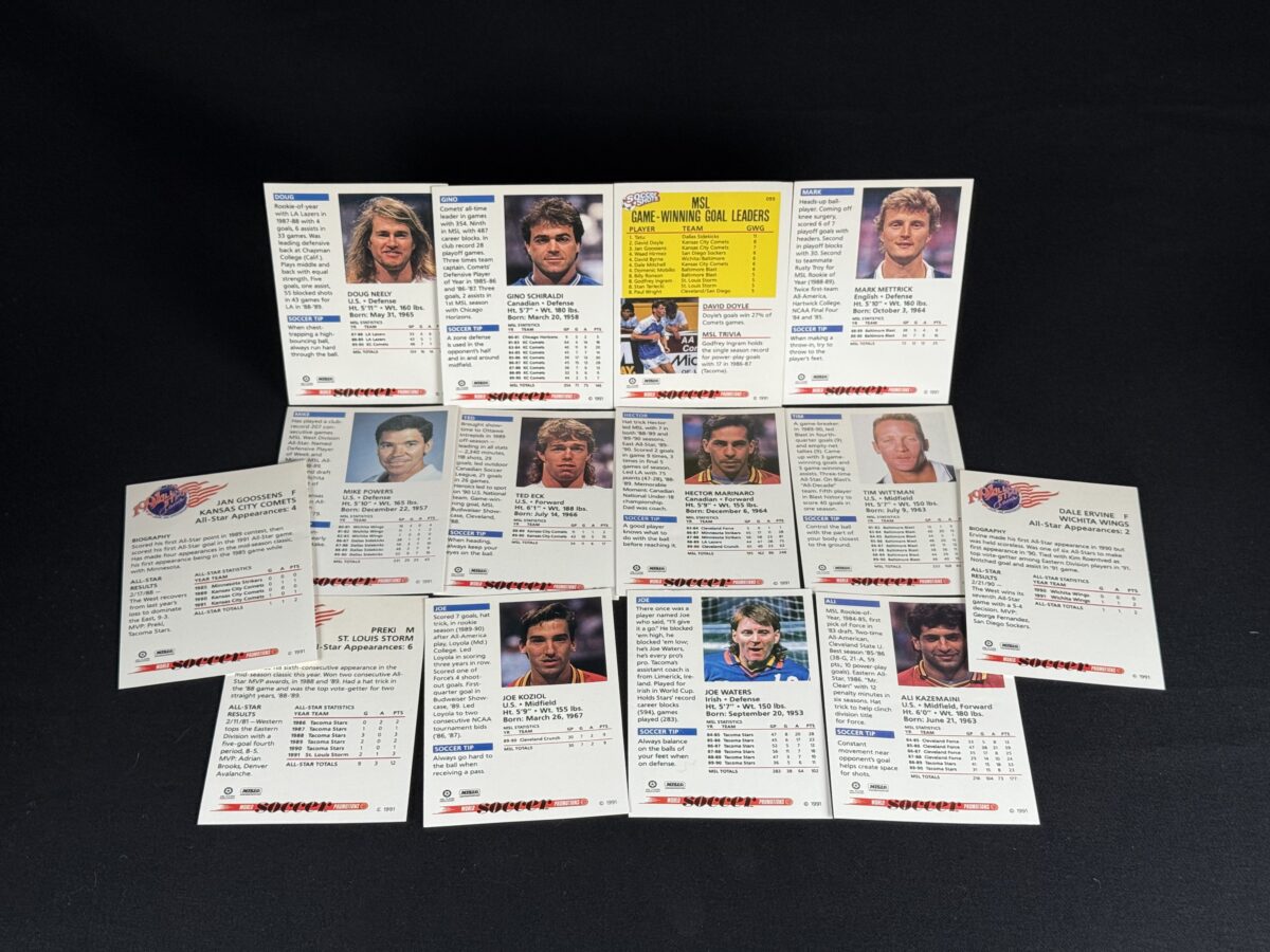 1991 Soccer Shots MISL 14‑Card Lot - Image 2