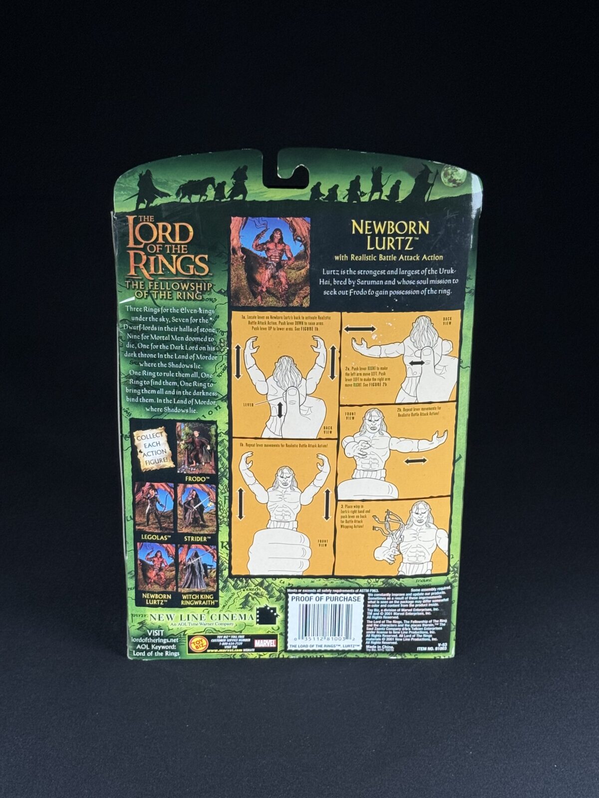 Newborn Lurtz with Realistic Battle Attack – Lord of the Rings: Fellowship of the Ring (Toy Biz, 2002) - Image 2