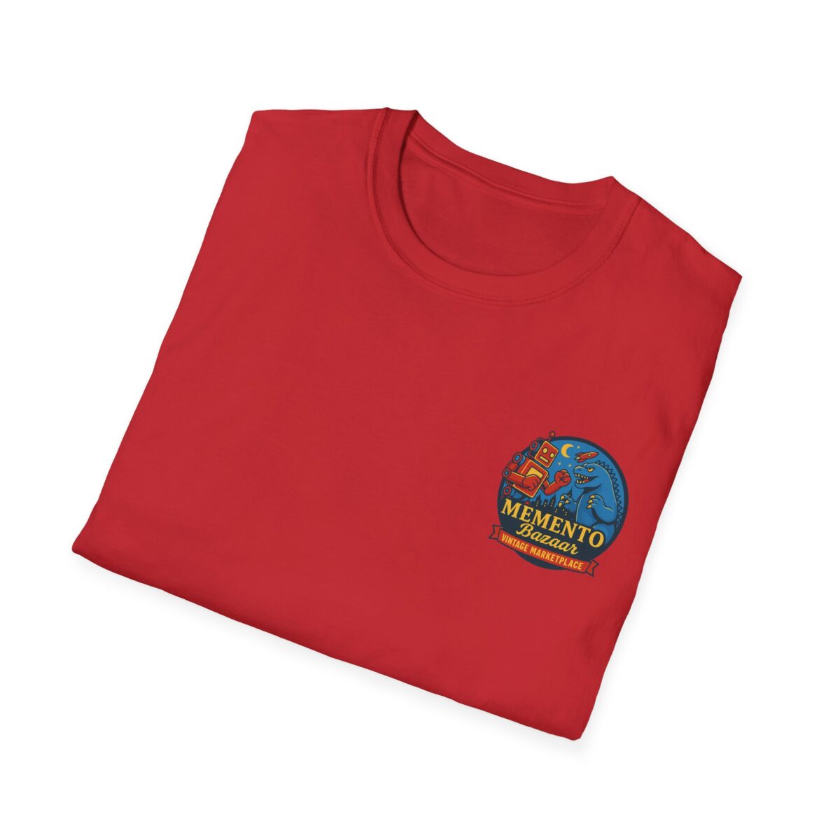Memento Bazaar ‘The T-Shirt’ – Retro Graphic Tee, Unisex Casual Wear, Perfect for collectors who appreciate a mix of comfort and branding - Image 4