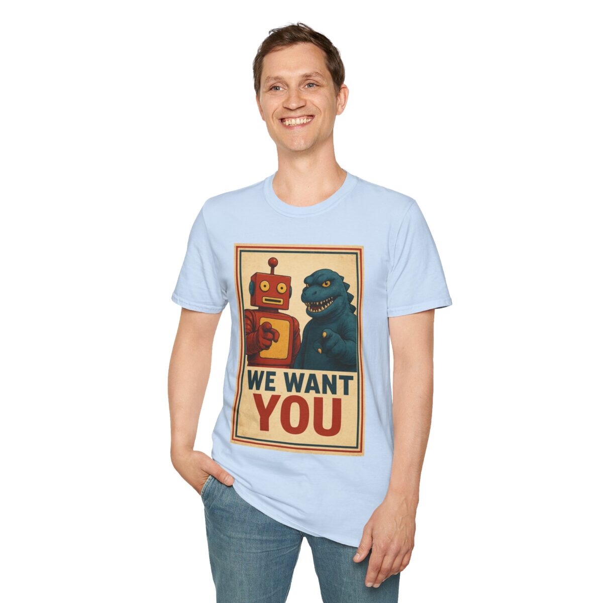 WE WANT YOU - Memento Bazaar Propaganda T-Shirt, Retro Softstyle Tee, Unisex - Image 16