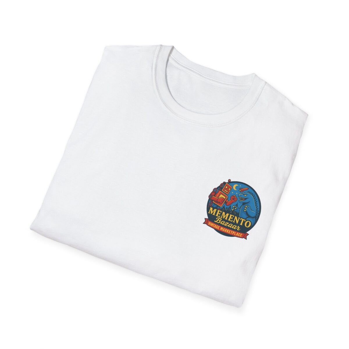 Memento Bazaar ‘The T-Shirt’ – Retro Graphic Tee, Unisex Casual Wear, Perfect for collectors who appreciate a mix of comfort and branding - Image 8