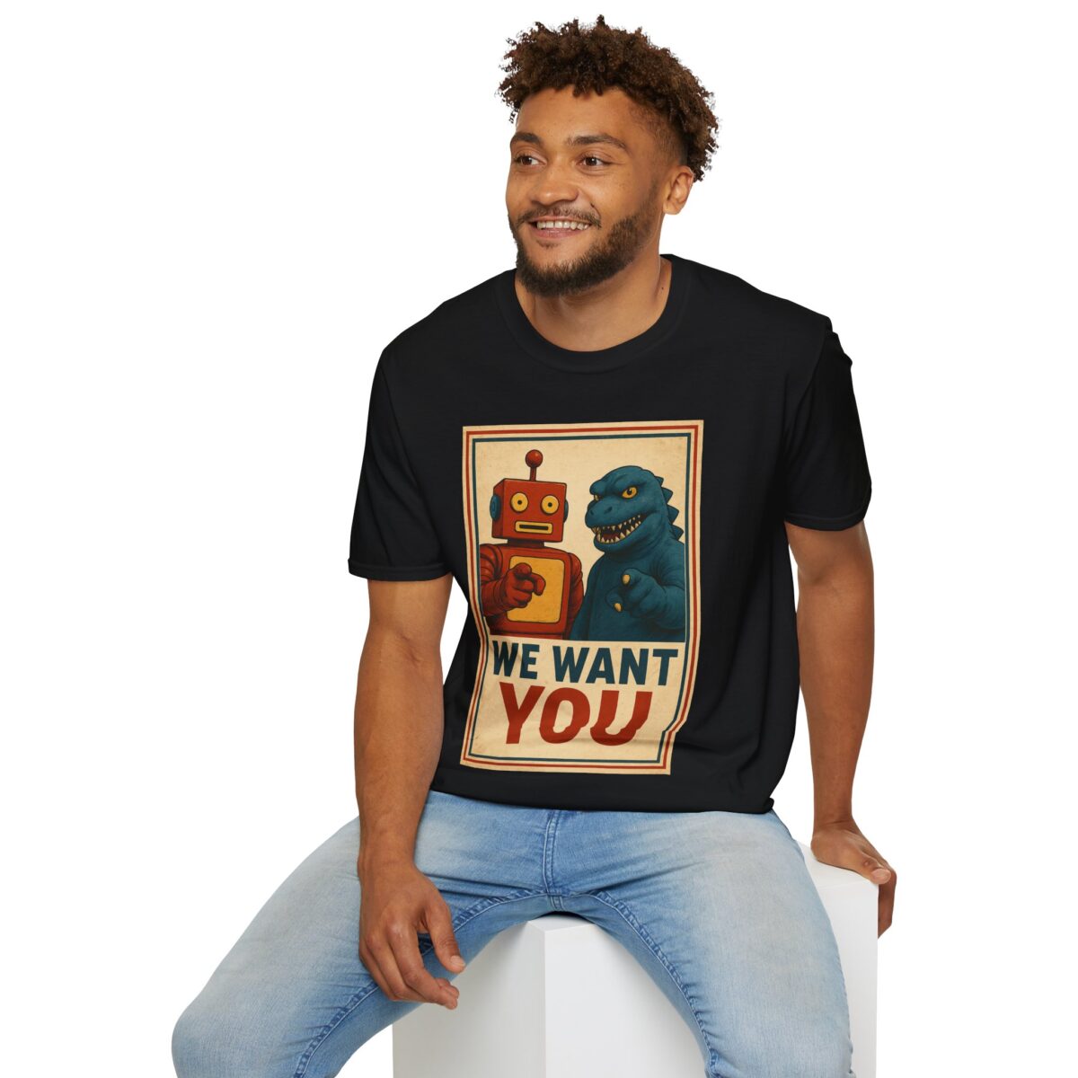 WE WANT YOU - Memento Bazaar Propaganda T-Shirt, Retro Softstyle Tee, Unisex - Image 11