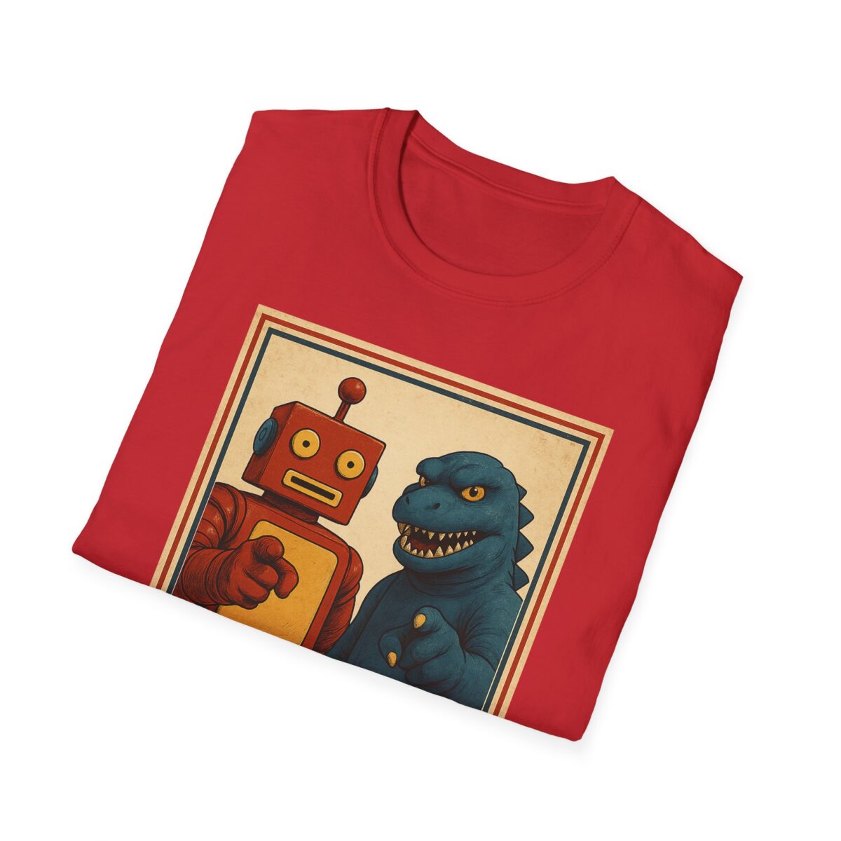WE WANT YOU - Memento Bazaar Propaganda T-Shirt, Retro Softstyle Tee, Unisex - Image 4