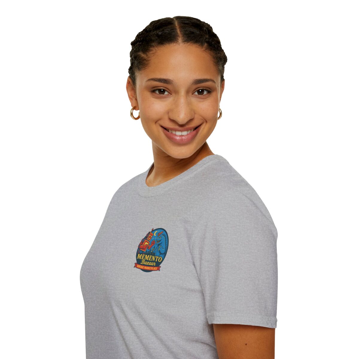 Memento Bazaar ‘The T-Shirt’ – Retro Graphic Tee, Unisex Casual Wear, Perfect for collectors who appreciate a mix of comfort and branding - Image 12