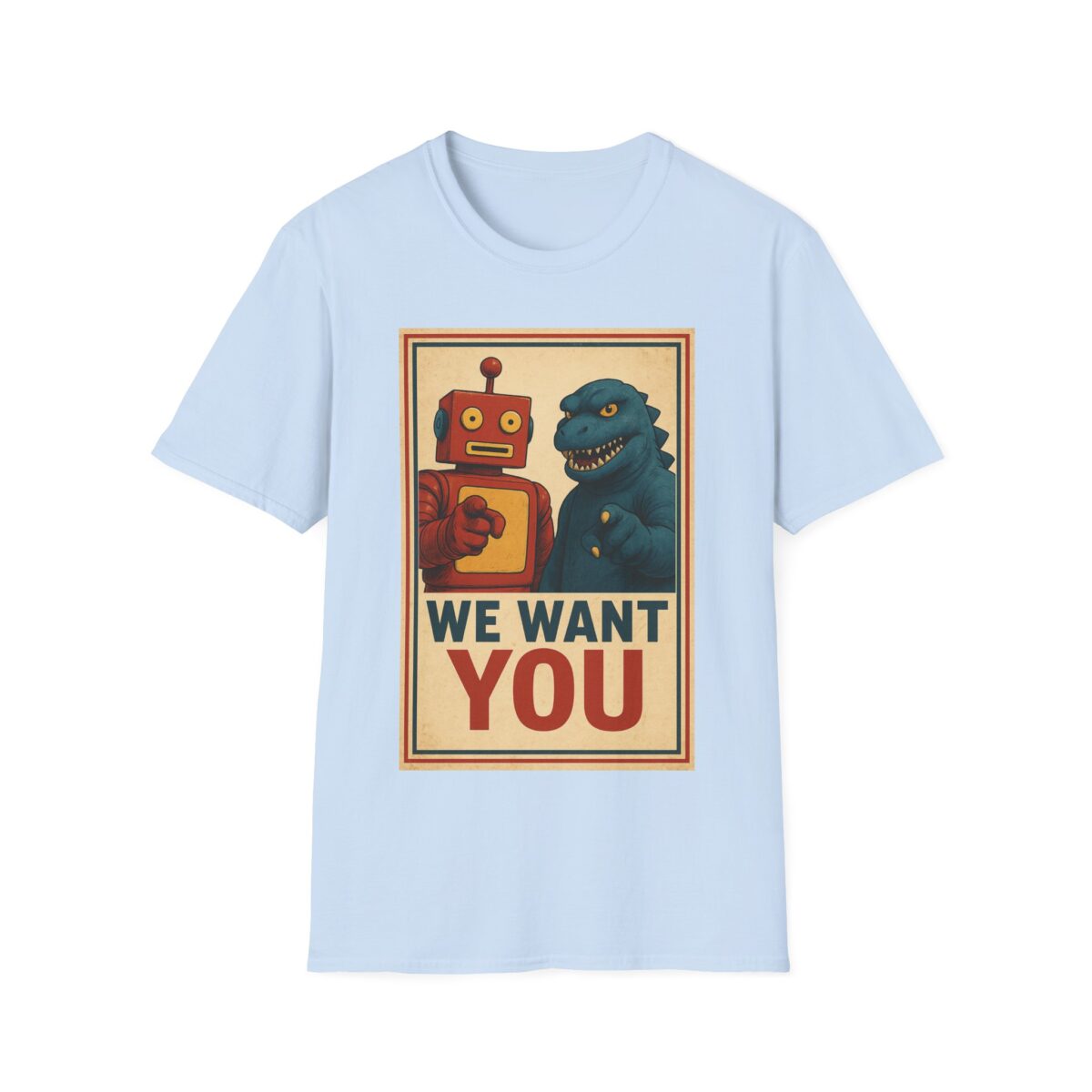 WE WANT YOU - Memento Bazaar Propaganda T-Shirt, Retro Softstyle Tee, Unisex - Image 17