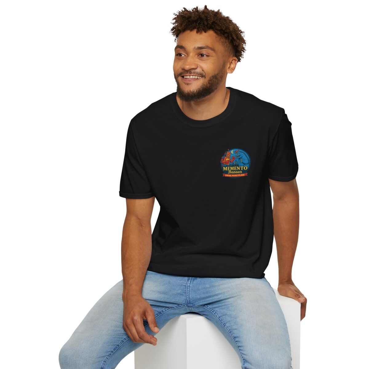 Memento Bazaar ‘The T-Shirt’ – Retro Graphic Tee, Unisex Casual Wear, Perfect for collectors who appreciate a mix of comfort and branding - Image 10